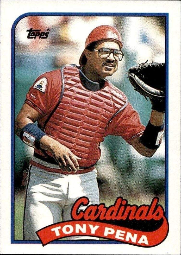 Tony Pena 1989 Topps #715 Baseball Trading Card - Front 1989 Topps Tony Pena #715 baseball trading card front