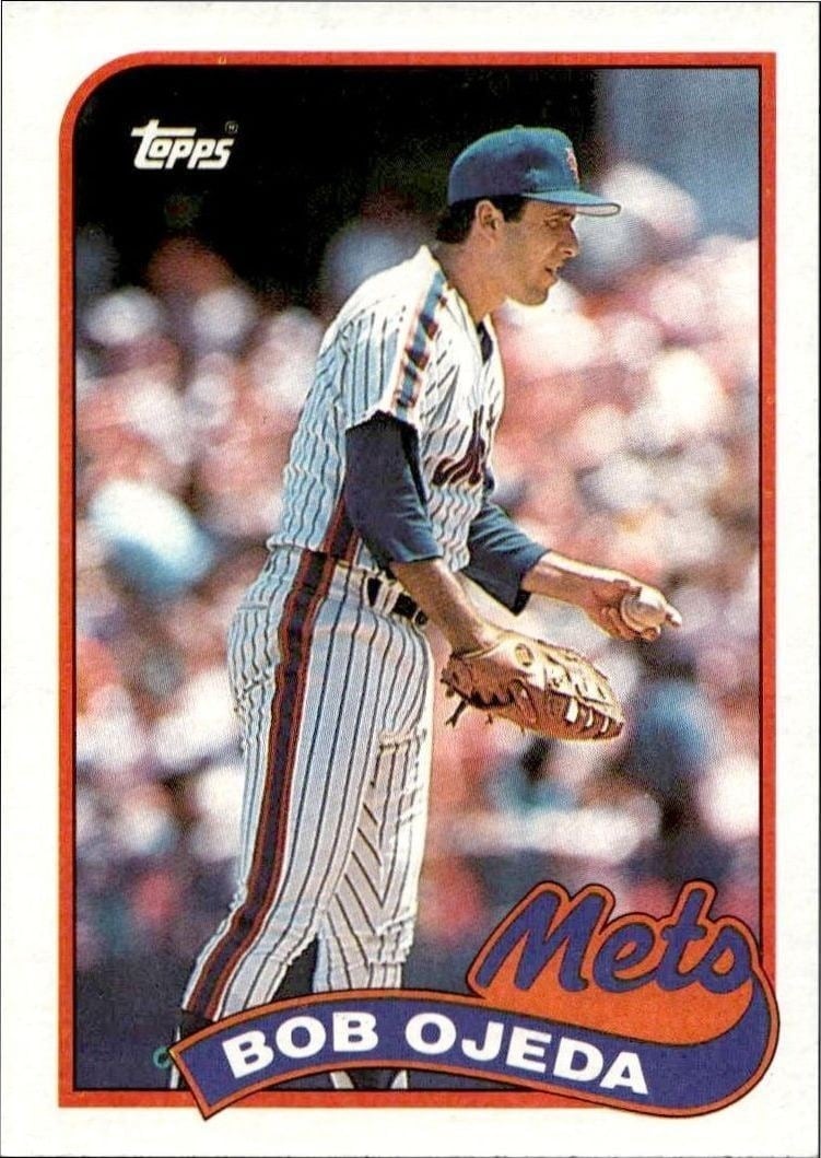 Bob Ojeda 1989 Topps #333 Baseball Trading Card - Front 1989 Topps Bob Ojeda #333 baseball trading card front