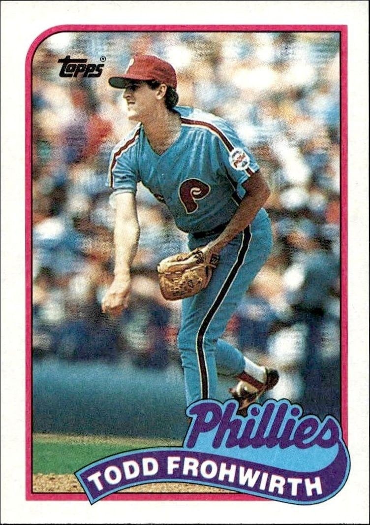 Todd Frohwirth 1989 Topps #542 Baseball Trading Card - Front 1989 Topps Todd Frohwirth #542 baseball trading card front