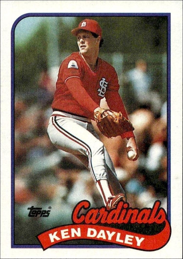 Ken Dayley 1989 Topps #409 Baseball Trading Card - Front 1989 Topps Ken Dayley #409 baseball trading card front