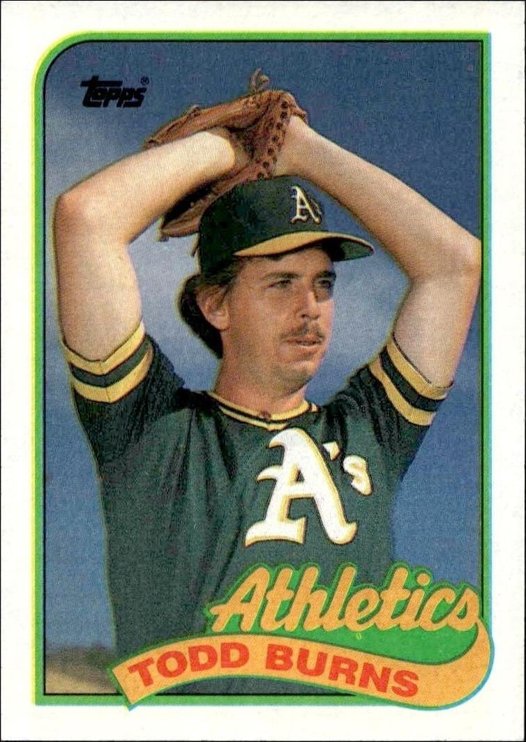 Todd Burns 1989 Topps #174 Baseball Trading Card - Front 1989 Topps Todd Burns #174 baseball trading card front