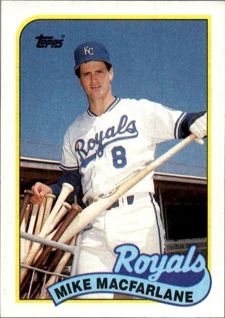 Mike Macfarlane 1989 Topps #479 Baseball Trading Card - Front 1989 Topps Mike Macfarlane #479 baseball trading card front