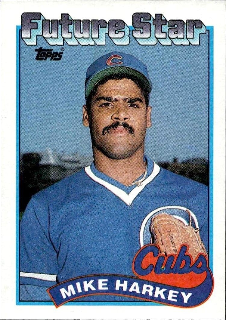 Mike Harkey 1989 Topps #742 Baseball Trading Card - Front 1989 Topps Mike Harkey #742 baseball trading card front