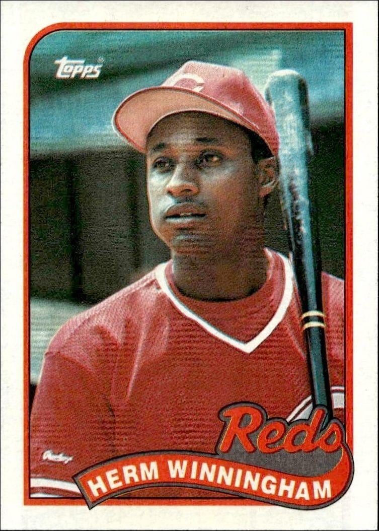 Herm Winningham 1989 Topps #366 Baseball Trading Card - Front 1989 Topps Herm Winningham #366 baseball trading card front