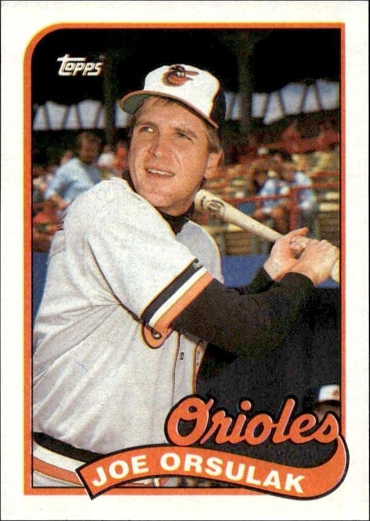Joe Orsulak 1989 Topps #727 Baseball Trading Card - Front 1989 Topps Joe Orsulak #727 baseball trading card front