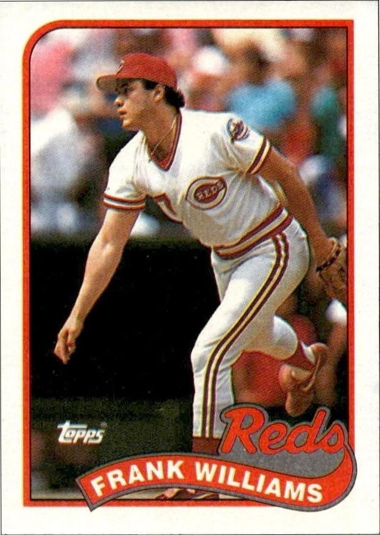 Frank Williams 1989 Topps #172 Baseball Trading Card - Front 1989 Topps Frank Williams #172 baseball trading card front