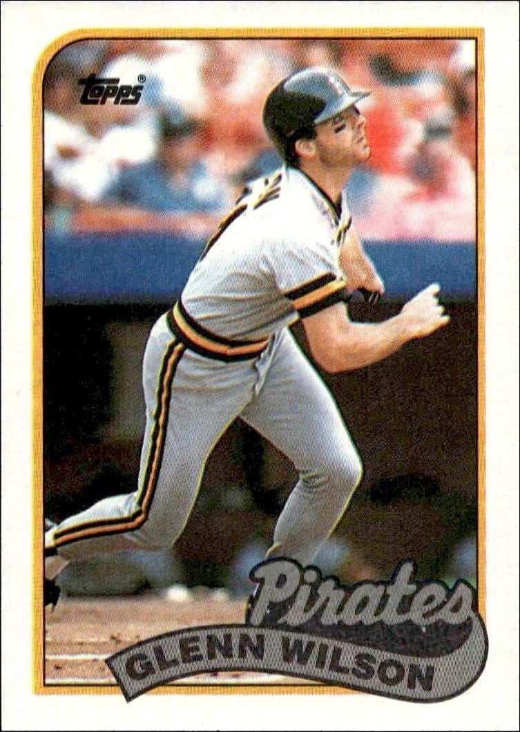Glenn Wilson 1989 Topps #293 Baseball Trading Card - Front 1989 Topps Glenn Wilson #293 baseball trading card front