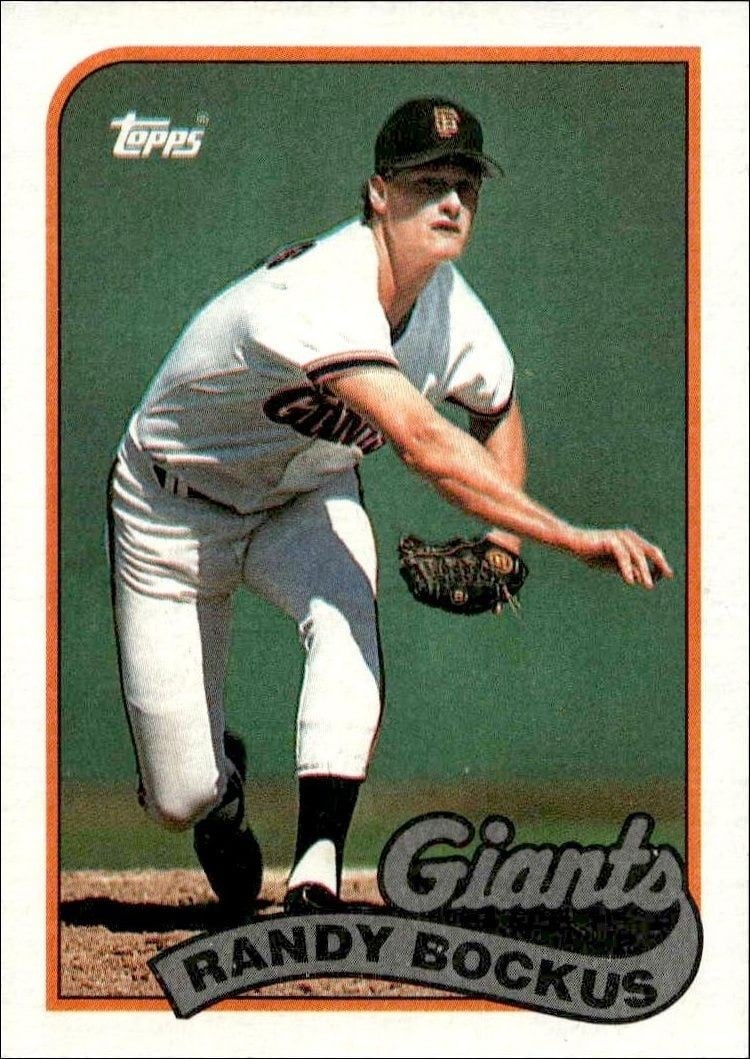 Randy Bockus 1989 Topps #733 Baseball Trading Card - Front 1989 Topps Randy Bockus #733 baseball trading card front