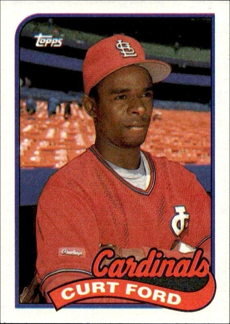 Curt Ford 1989 Topps #132 Baseball Trading Card - Front 1989 Topps Curt Ford #132 baseball trading card front