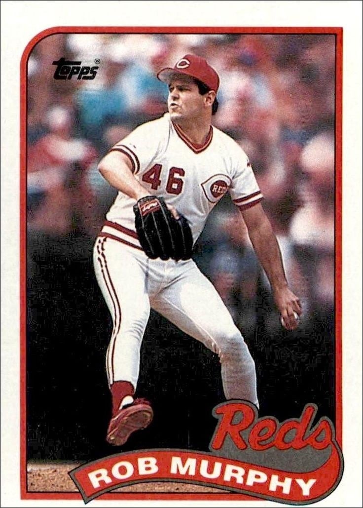 Rob Murphy 1989 Topps #446 Baseball Trading Card - Front 1989 Topps Rob Murphy #446 baseball trading card front