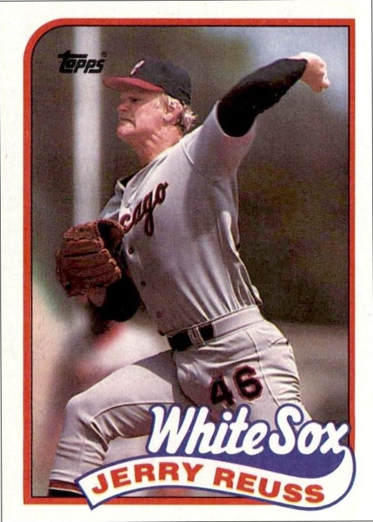 Jerry Reuss 1989 Topps #357 Baseball Trading Card - Front 1989 Topps Jerry Reuss #357 baseball trading card front