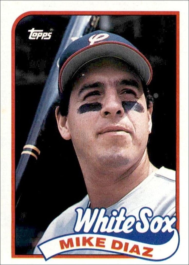 Mike Diaz 1989 Topps #142 Baseball Trading Card - Front 1989 Topps Mike Diaz #142 baseball trading card front