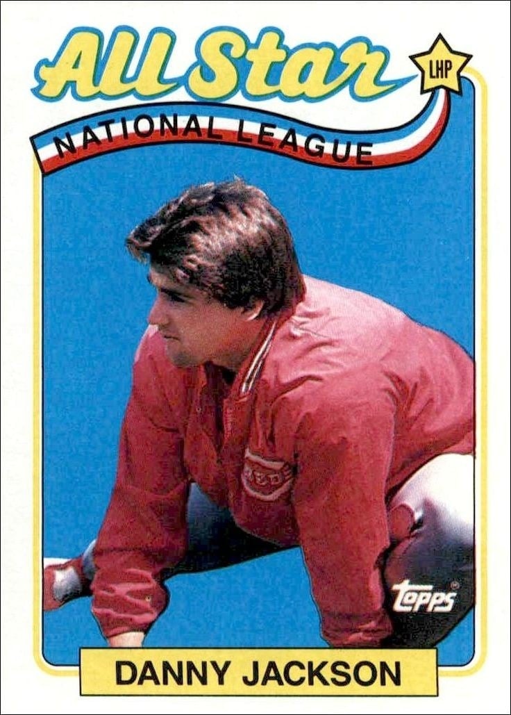Danny Jackson 1989 Topps #395 Baseball Trading Card - Front 1989 Topps Danny Jackson #395 baseball trading card front