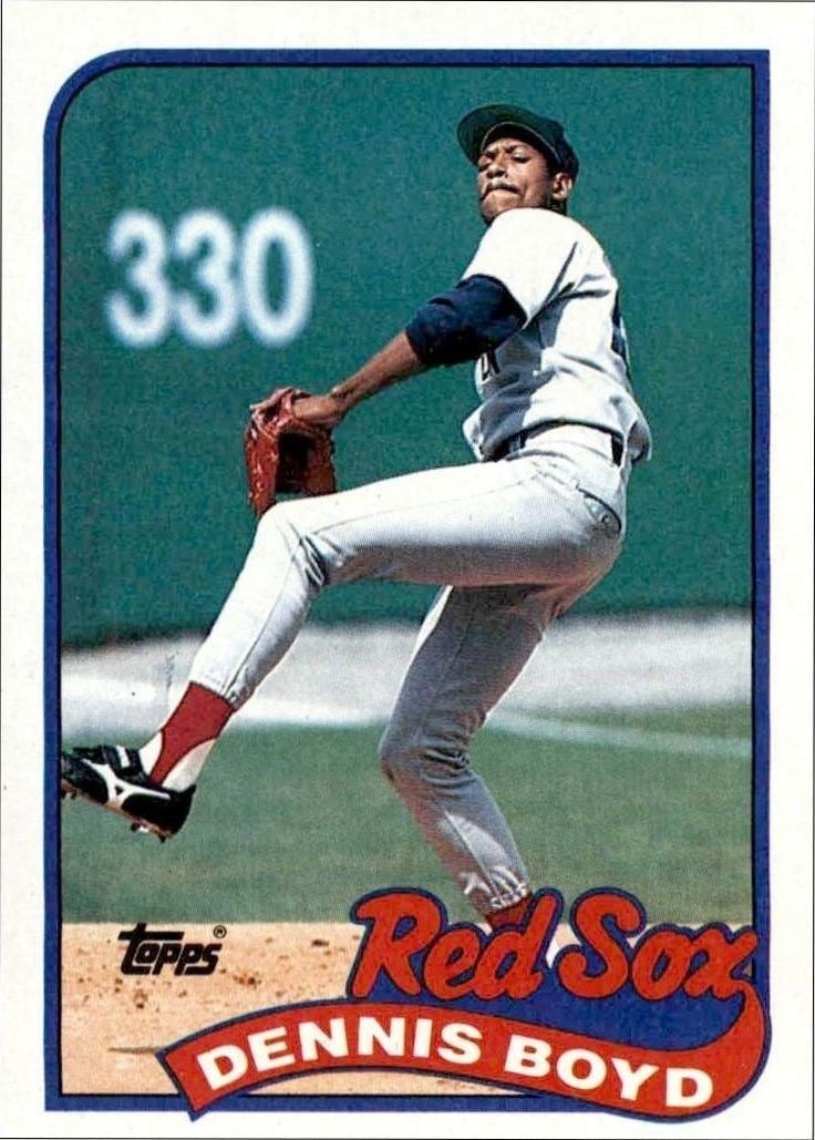 Dennis Boyd 1989 Topps #326 Baseball Trading Card - Front 1989 Topps Dennis Boyd #326 baseball trading card front
