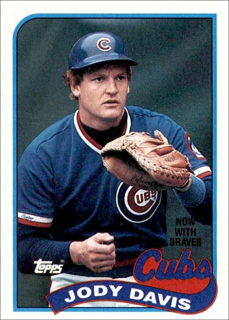 Jody Davis 1989 Topps #115 Baseball Trading Card - Front 1989 Topps Jody Davis #115 baseball trading card front