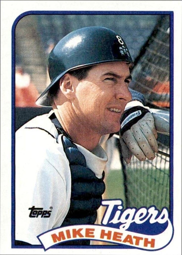 Mike Heath 1989 Topps #743 Baseball Trading Card - Front 1989 Topps Mike Heath #743 baseball trading card front
