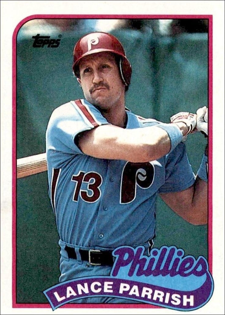 Lance Parrish 1989 Topps #470 Baseball Trading Card - Front 1989 Topps Lance Parrish #470 baseball trading card front