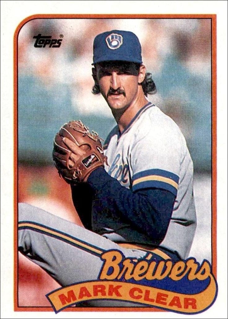 Mark Clear 1989 Topps #63 Baseball Trading Card - Front 1989 Topps Mark Clear #63 baseball trading card front