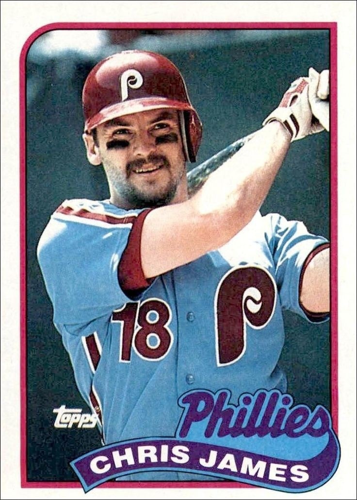 Chris James 1989 Topps #298 Baseball Trading Card - Front 1989 Topps Chris James #298 baseball trading card front