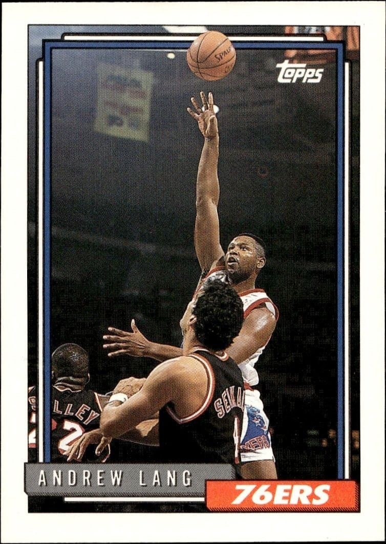Andrew Lang 1992-93 Topps #276 Basketball Trading Card - Front 1992-93 Topps Andrew Lang #276 basketball trading card front