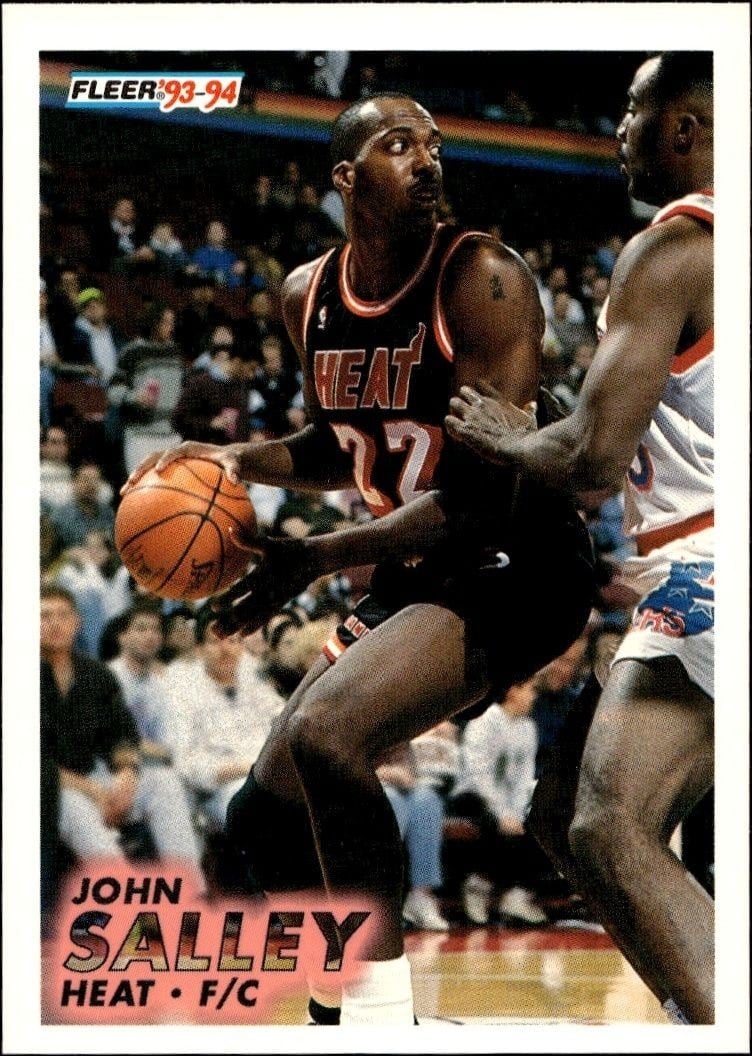 John Salley 1993-94 Fleer #110 Basketball Trading Card - Front 1993-94 Fleer John Salley #110 basketball trading card front