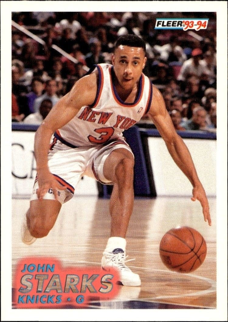 John Starks 1993-94 Fleer #146 Basketball Trading Card - Front 1993-94 Fleer John Starks #146 basketball trading card front
