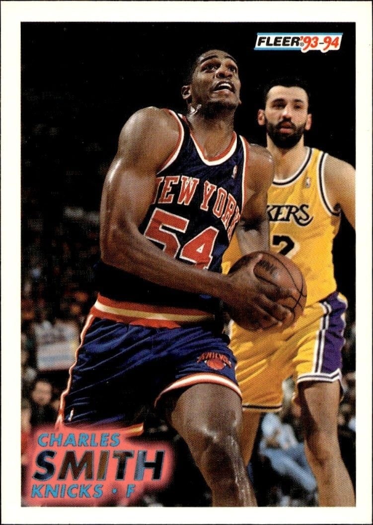 Charles Smith 1993-94 Fleer #145 Basketball Trading Card - Front 1993-94 Fleer Charles Smith #145 basketball trading card front
