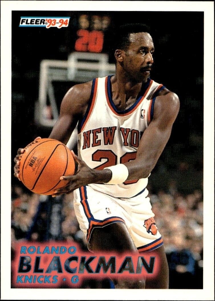 Rolando Blackman 1993-94 Fleer #138 Basketball Trading Card - Front 1993-94 Fleer Rolando Blackman #138 basketball trading card front