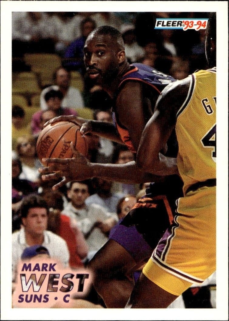 Mark West 1993-94 Fleer #171 Basketball Trading Card - Front 1993-94 Fleer Mark West #171 basketball trading card front