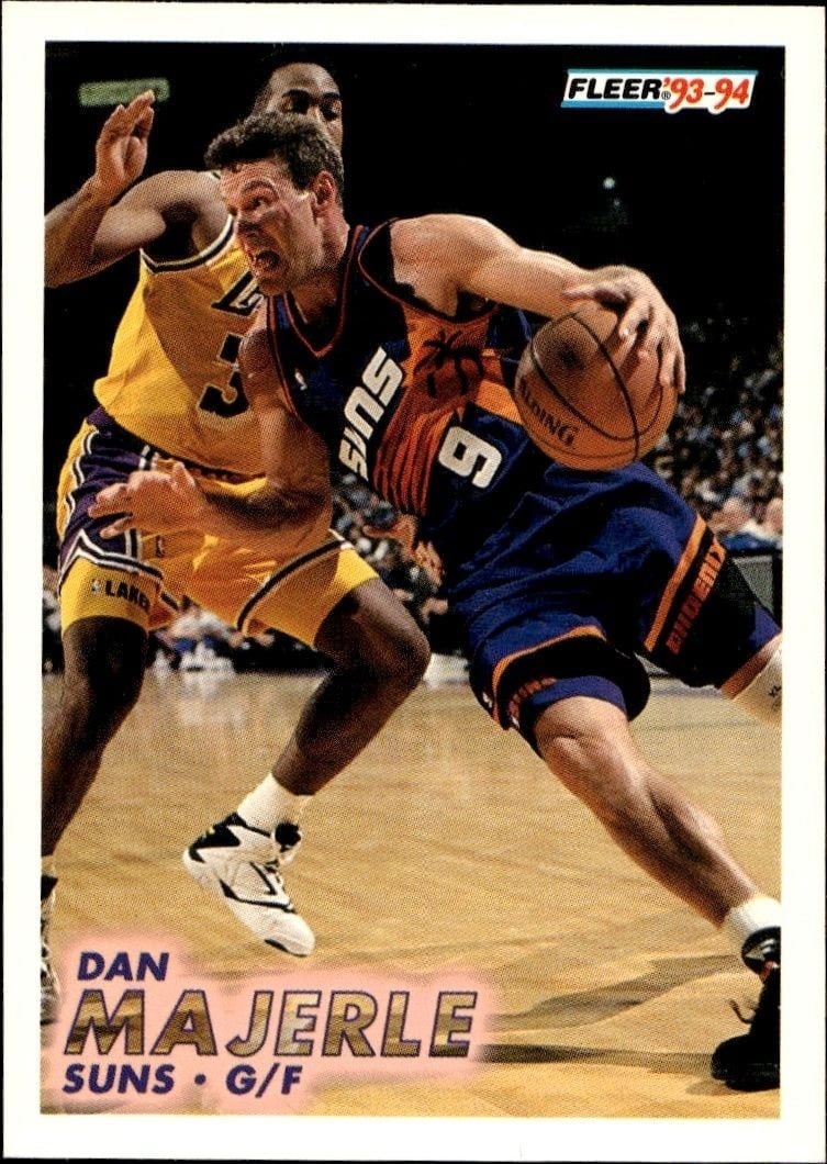 Dan Majerle 1993-94 Fleer #169 Basketball Trading Card - Front 1993-94 Fleer Dan Majerle #169 basketball trading card front