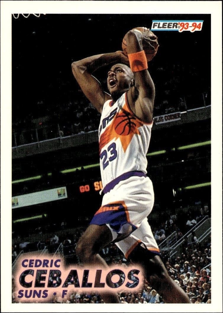 Cedric Ceballos 1993-94 Fleer #164 Basketball Trading Card - Front 1993-94 Fleer Cedric Ceballos #164 basketball trading card front
