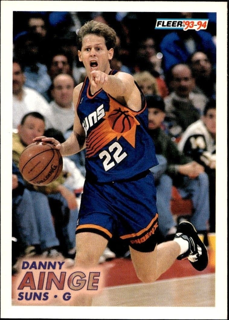 Danny Ainge 1993-94 Fleer #162 Basketball Trading Card - Front 1993-94 Fleer Danny Ainge #162 basketball trading card front