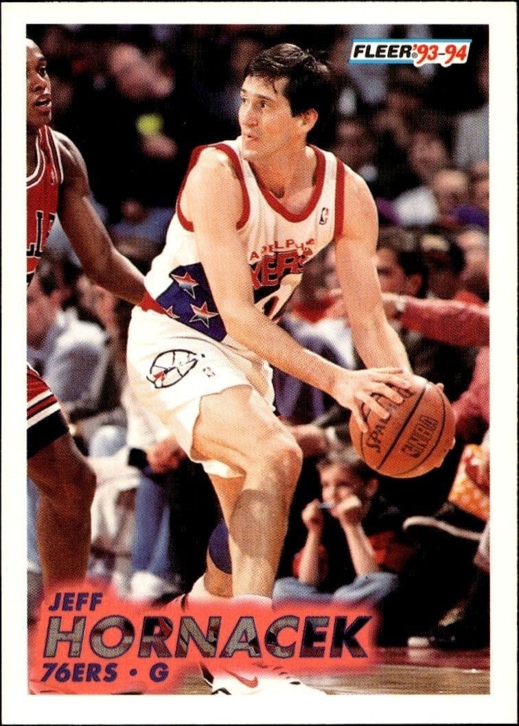 Jeff Hornacek 1993-94 Fleer #158 Basketball Trading Card - Front 1993-94 Fleer Jeff Hornacek #158 basketball trading card front