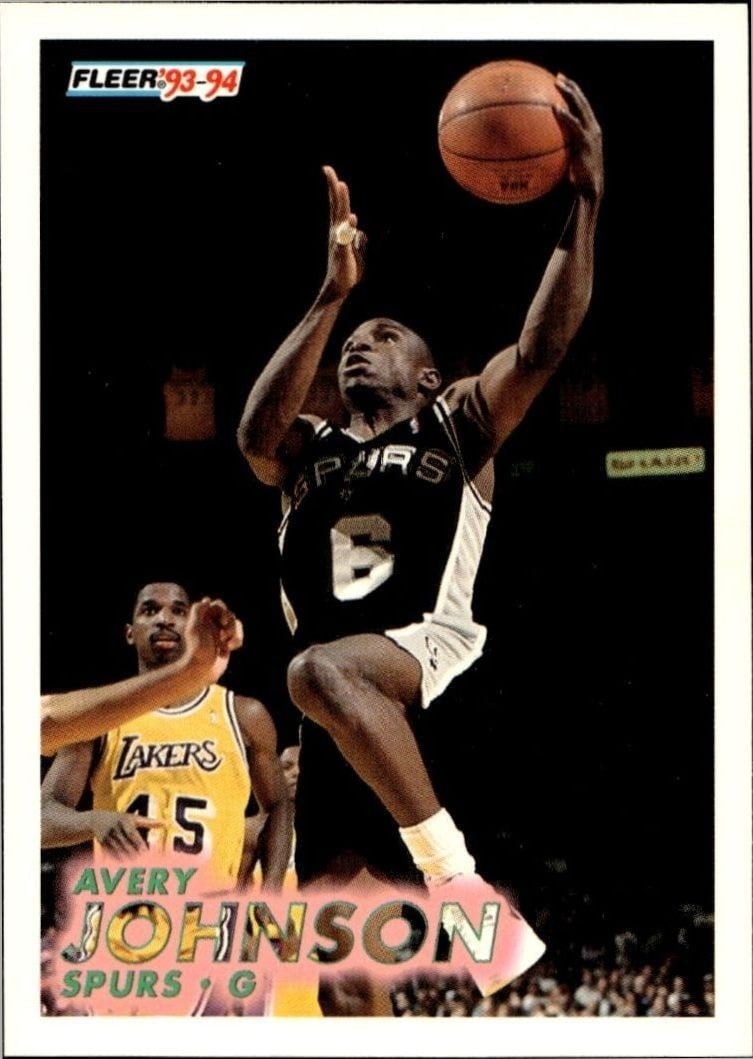 Avery Johnson 1993-94 Fleer #194 Basketball Trading Card - Front 1993-94 Fleer Avery Johnson #194 basketball trading card front