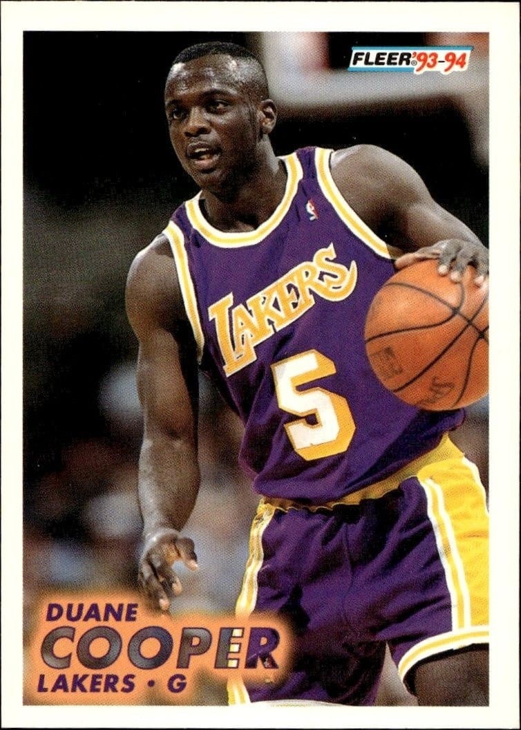 Duane Cooper 1993-94 Fleer #100 Basketball Trading Card - Front 1993-94 Fleer Duane Cooper #100 basketball trading card front