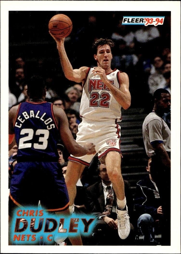 Chris Dudley 1993-94 Fleer #134 Basketball Trading Card - Front 1993-94 Fleer Chris Dudley #134 basketball trading card front