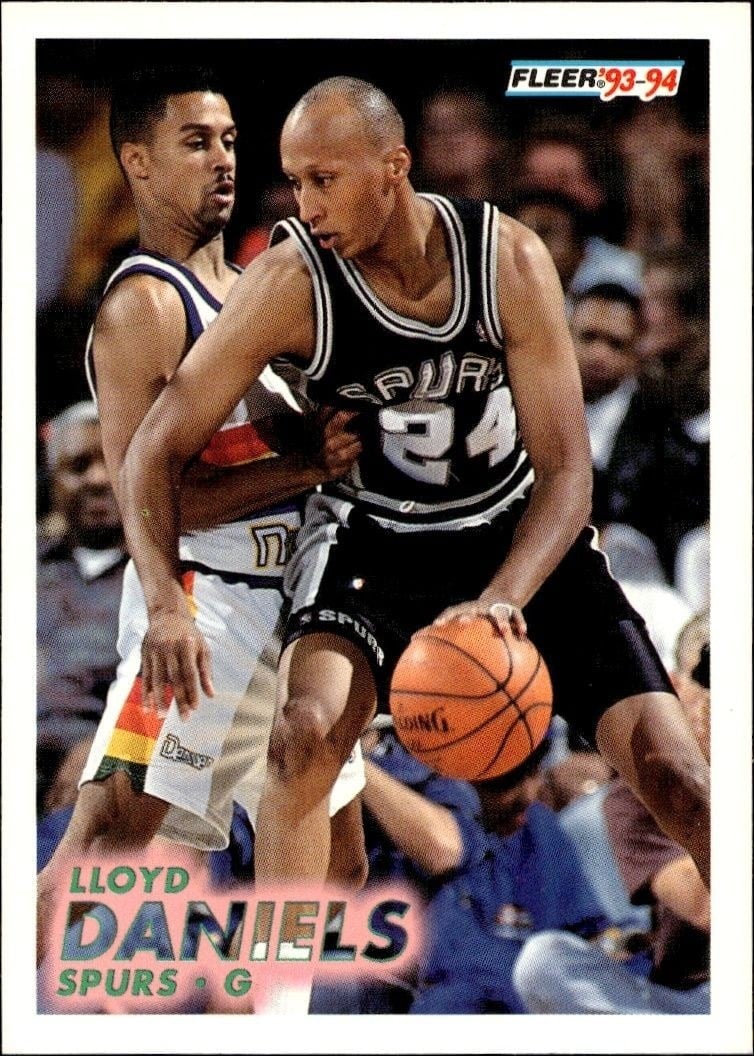 Lloyd Daniels 1993-94 Fleer #190 Basketball Trading Card - Front 1993-94 Fleer Lloyd Daniels #190 basketball trading card front