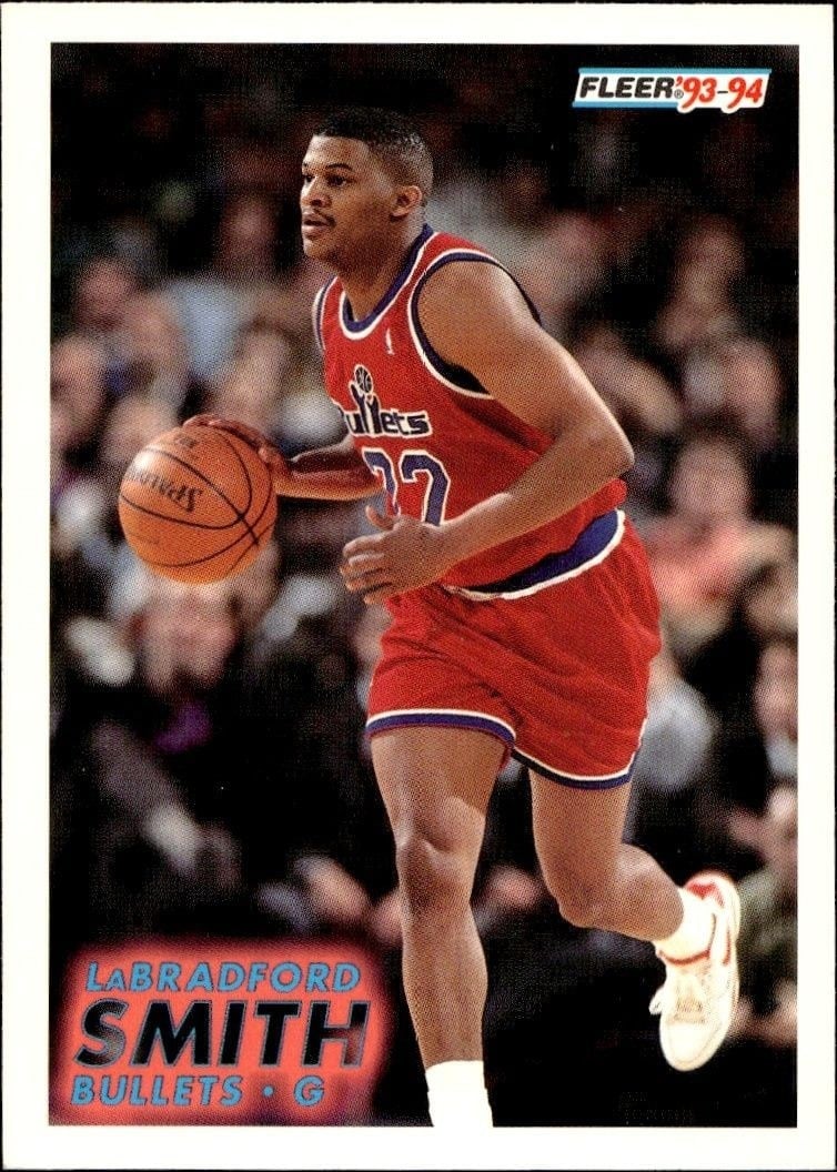 LaBradford Smith 1993-94 Fleer #219 Basketball Trading Card - Front 1993-94 Fleer LaBradford Smith #219 basketball trading card front