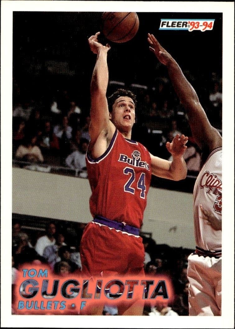 Tom Gugliotta 1993-94 Fleer #217 Basketball Trading Card - Front 1993-94 Fleer Tom Gugliotta #217 basketball trading card front