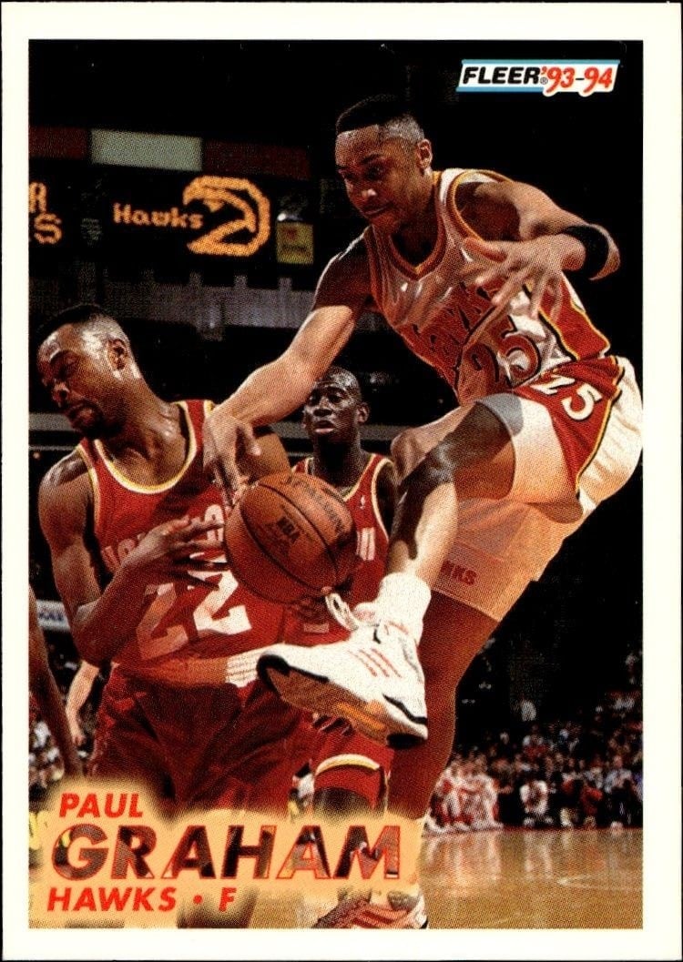 Paul Graham 1993-94 Fleer #4 Basketball Trading Card - Front 1993-94 Fleer Paul Graham #4 basketball trading card front
