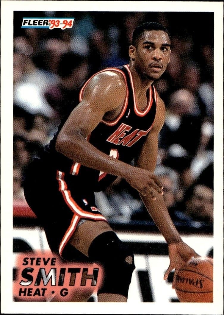 Steve Smith 1993-94 Fleer #113 Basketball Trading Card - Front 1993-94 Fleer Steve Smith #113 basketball trading card front