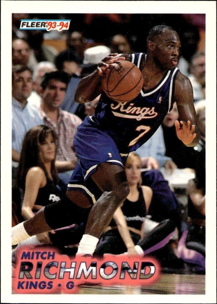 Mitch Richmond 1993-94 Fleer #183 Basketball Trading Card - Front 1993-94 Fleer Mitch Richmond #183 basketball trading card front