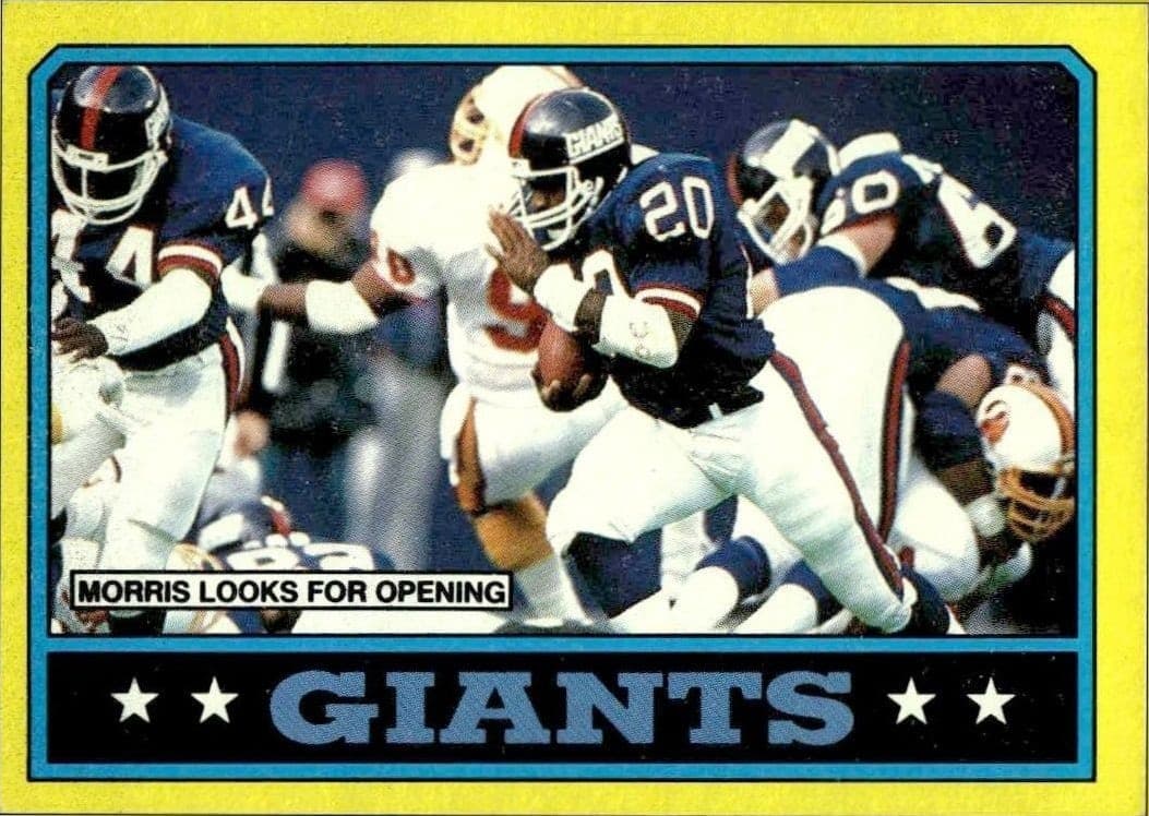 1986 Topps Joe Morris #137 trading card