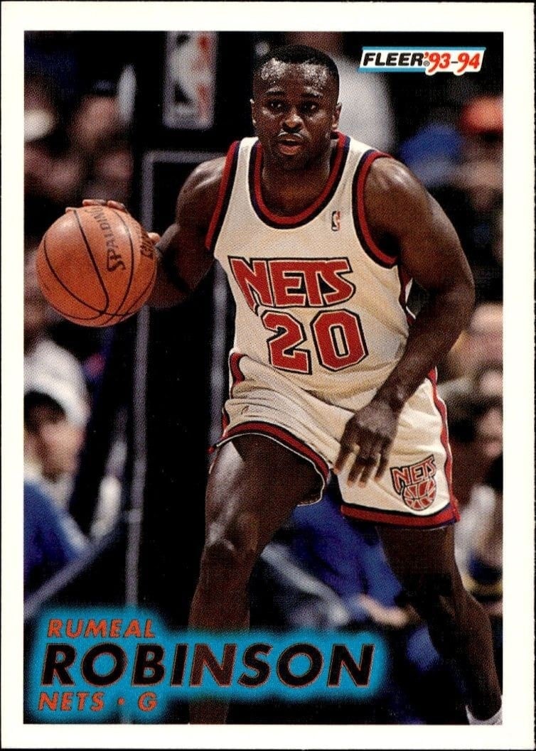 Rumeal Robinson 1993-94 Fleer #136 Basketball Trading Card - Front 1993-94 Fleer Rumeal Robinson #136 basketball trading card front