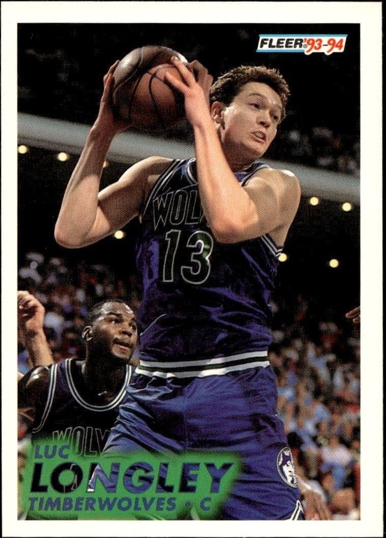 1993-94 Fleer Luc Longley #124 trading card