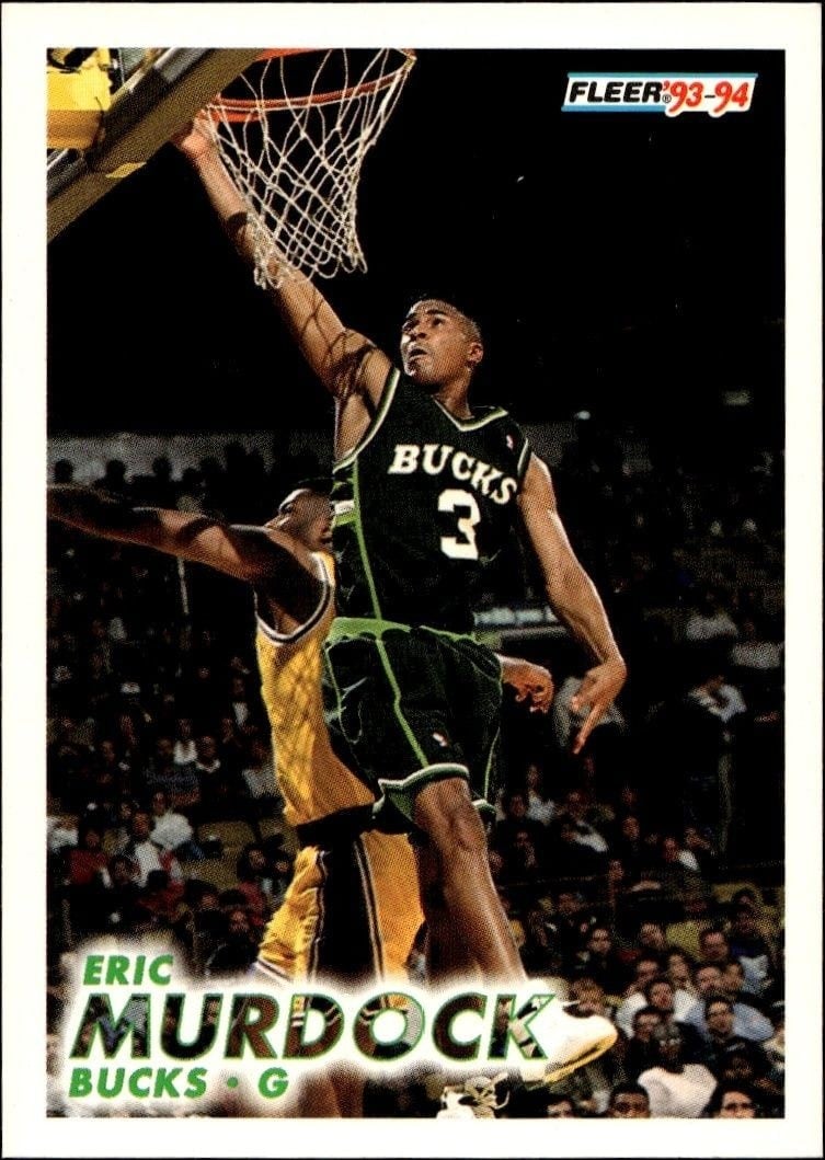 Eric Murdock 1993-94 Fleer #121 Basketball Trading Card - Front 1993-94 Fleer Eric Murdock #121 basketball trading card front