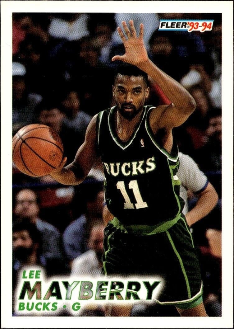 Lee Mayberry 1993-94 Fleer #120 Basketball Trading Card - Front 1993-94 Fleer Lee Mayberry #120 basketball trading card front