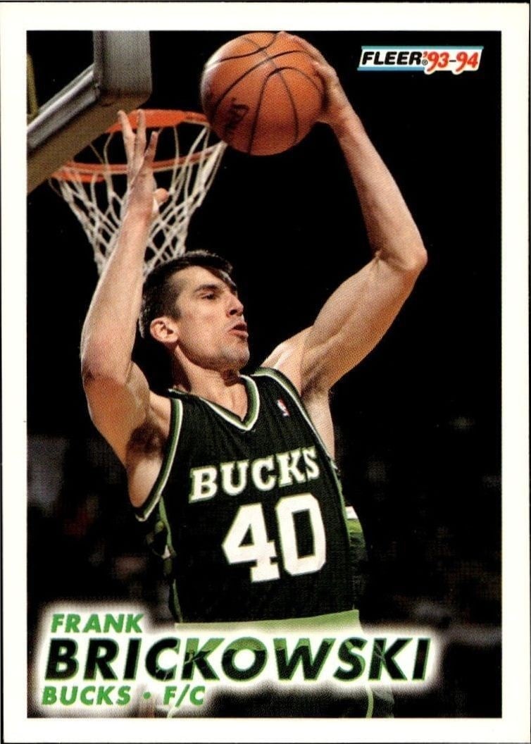 Frank Brickowski 1993-94 Fleer #116 Basketball Trading Card - Front 1993-94 Fleer Frank Brickowski #116 basketball trading card front