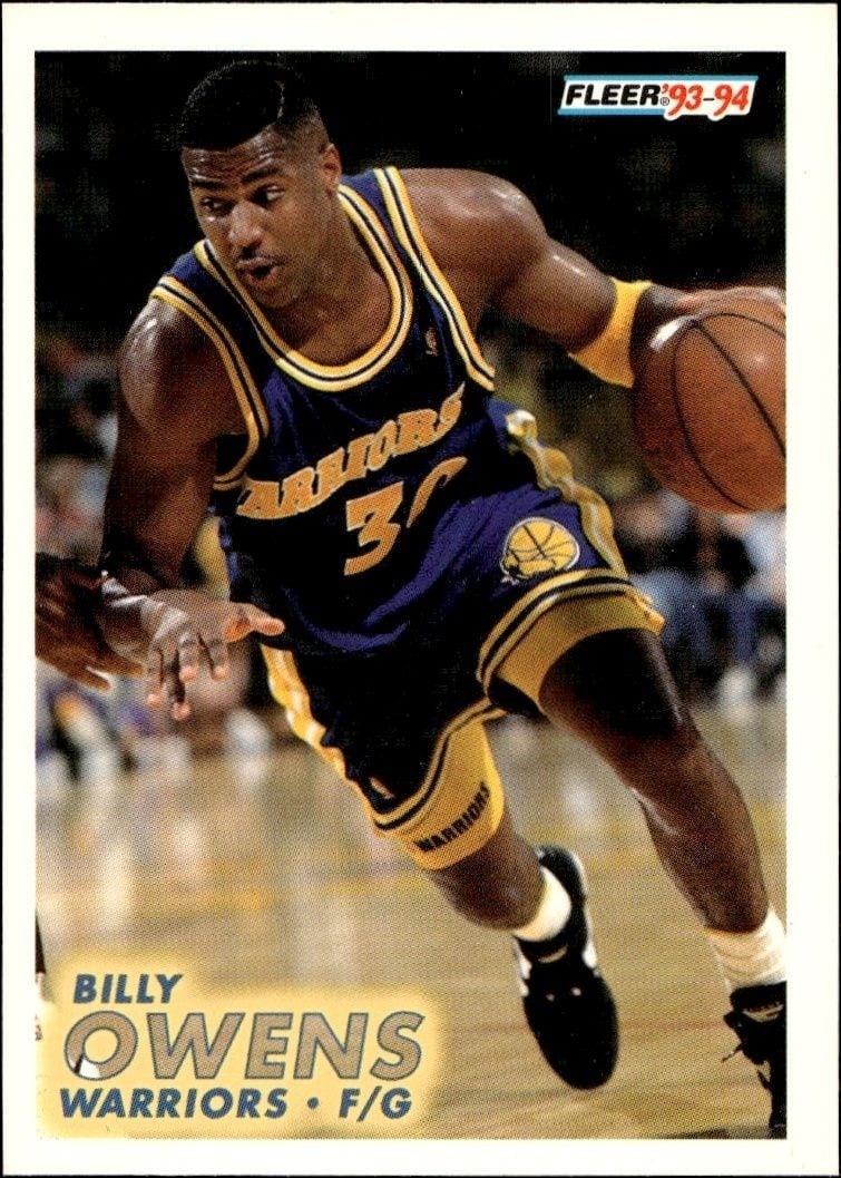 Billy Owens 1993-94 Fleer #72 Basketball Trading Card - Front 1993-94 Fleer Billy Owens #72 basketball trading card front