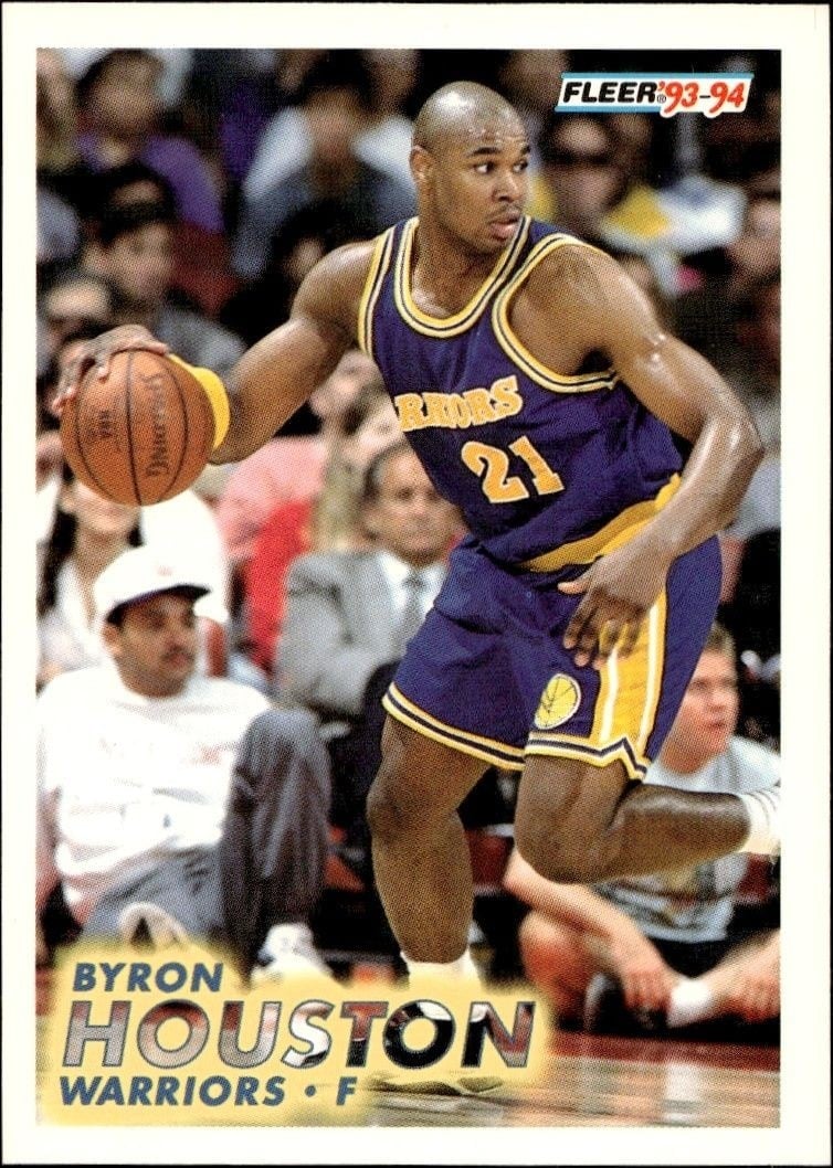 Byron Houston 1993-94 Fleer #69 Basketball Trading Card - Front 1993-94 Fleer Byron Houston #69 basketball trading card front
